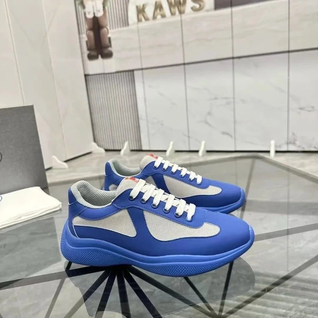 Prada Linea Rossa Sneaker Blue Mesh Panel