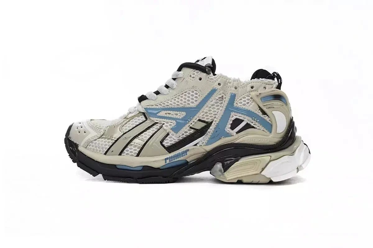 Balenciaga Triple S Graffiti — Beige Grey Blue