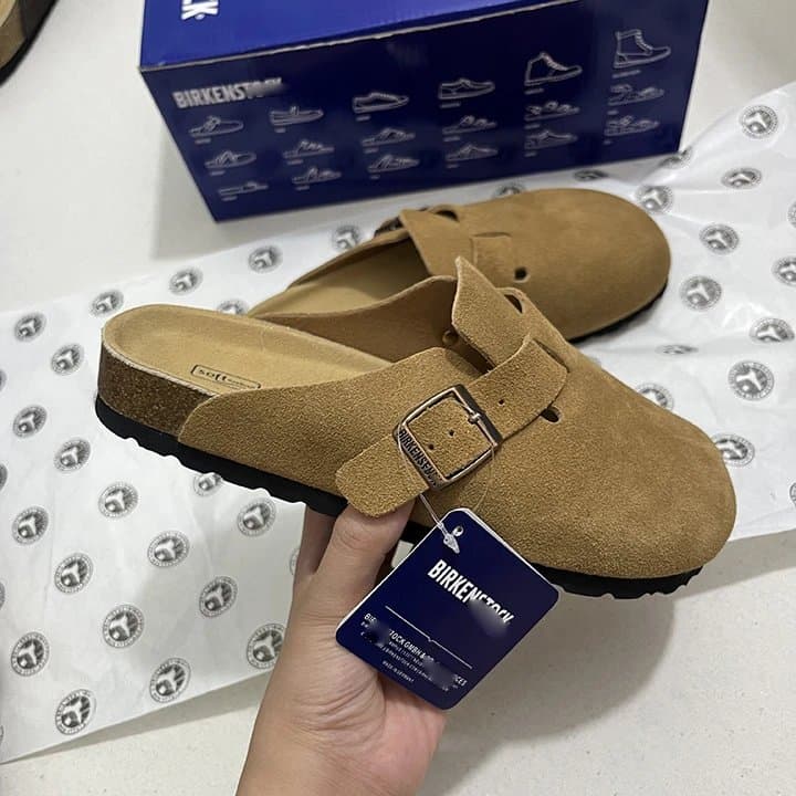 Birkenstock Gizeh Classic — 驼色单扣绒面