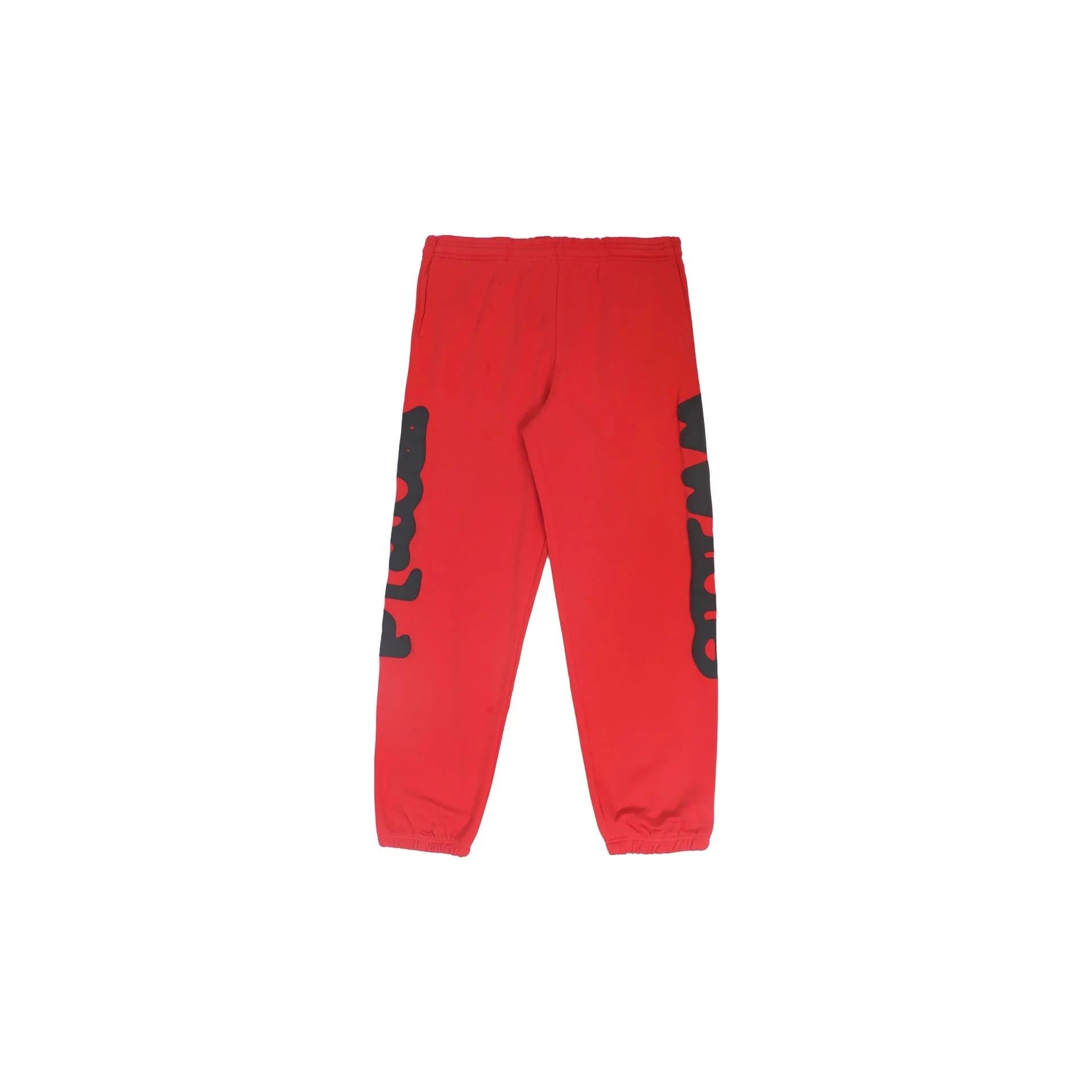 Sp5der Jogger Spider Logo — V08红色长裤