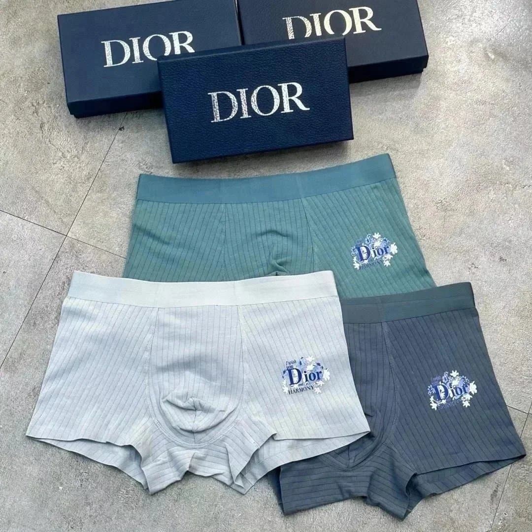 Dior Boxer Briefs Floral Logo Embroidery