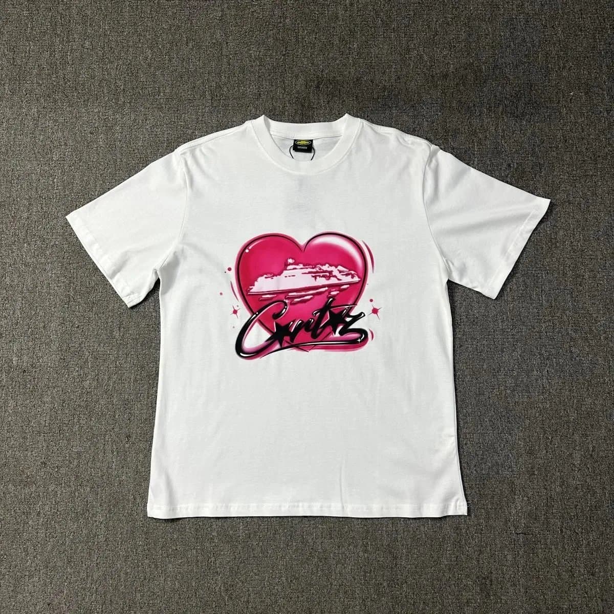 Sp5der Graphic Tee Embroidered Logo — 3215白色