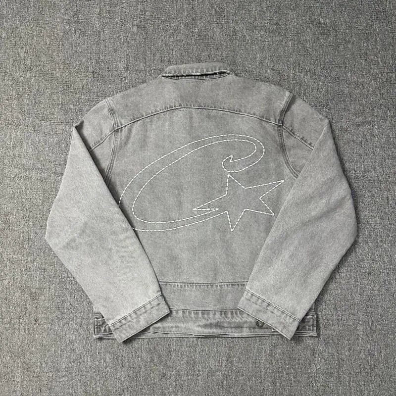Chrome Hearts Denim Jacket Embroidered Star Logo