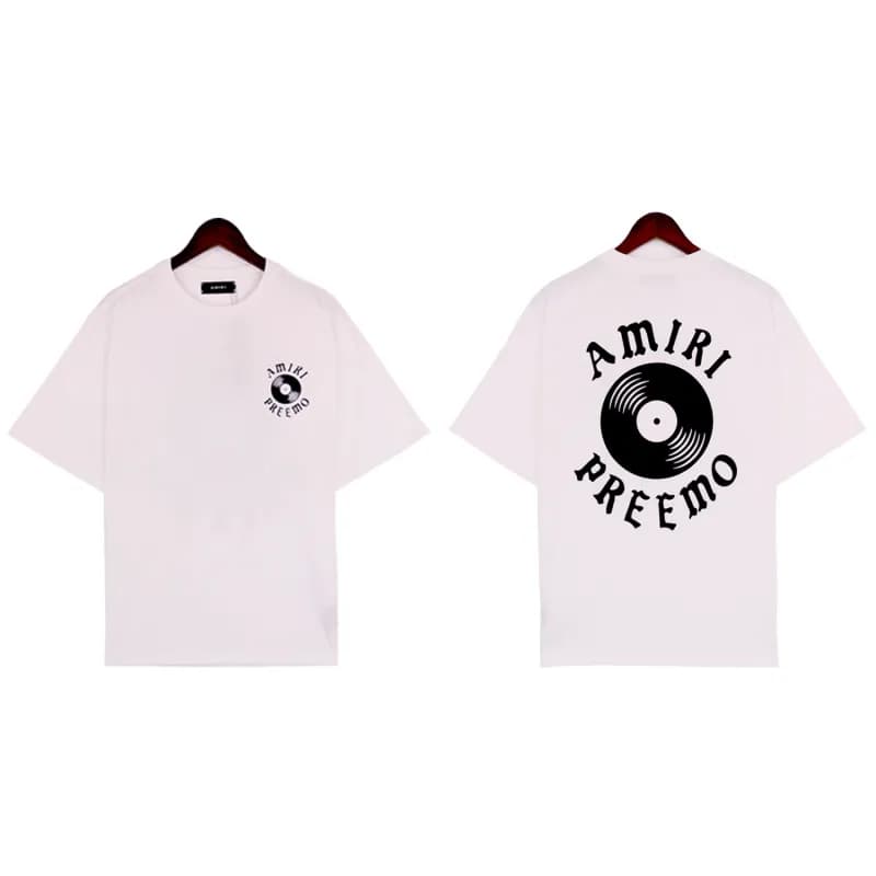 Amiri Logo T-Shirt Embroidered Script — 2179 白