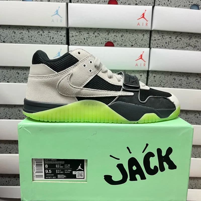 Travis Scott Air Jordan 1 Racer Mid Black Night Glow