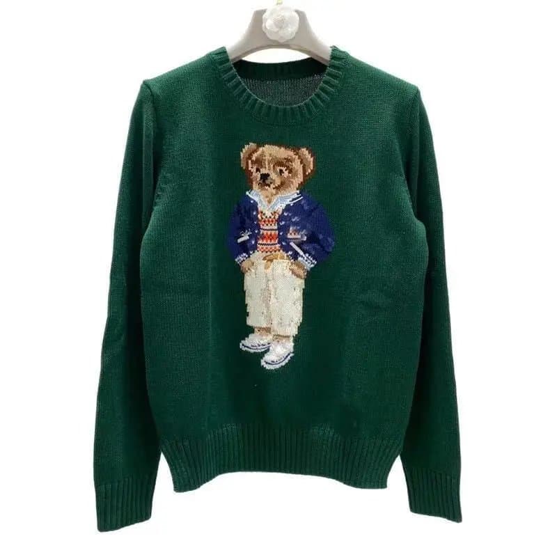 Polo Ralph Lauren Polo Bear Sweater Pink Bear Embroidery — 3