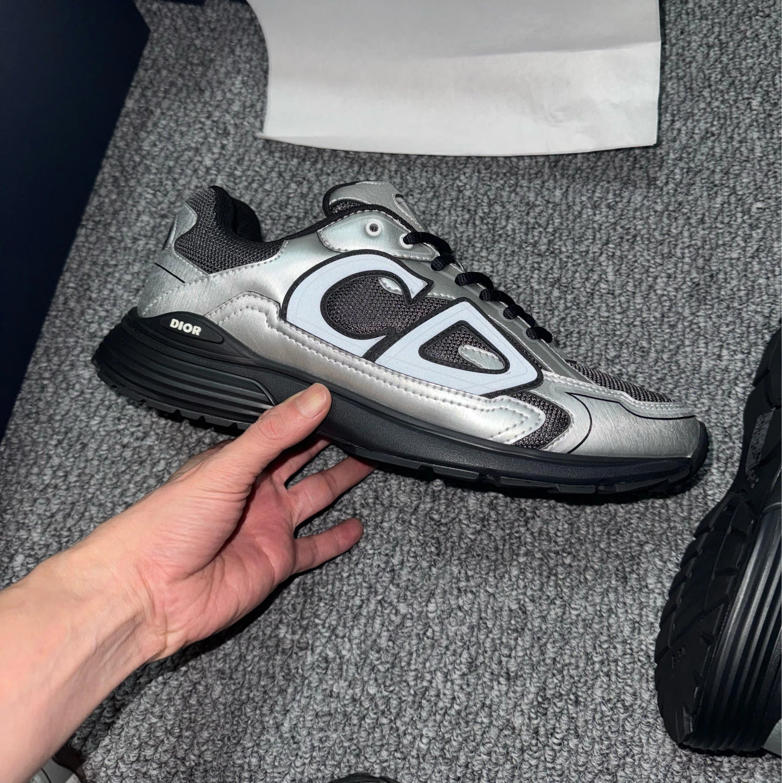 Dior B22 Metallic Silver