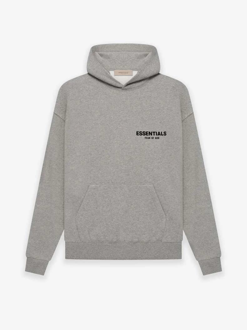 Fear of God Essentials Hooded Sweatshirt Essentials Logo — 深麻灰