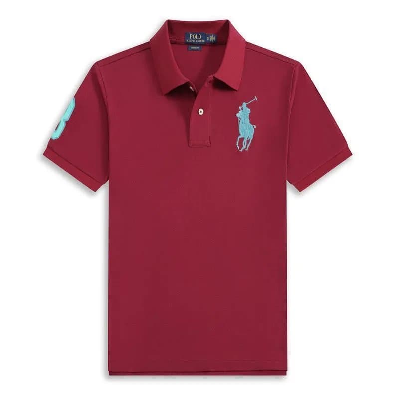 Polo Ralph Lauren Polo Shirt Big Pony — POLO酒红大浅蓝标