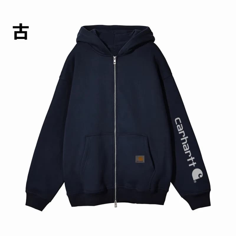 Carhartt Zip-Up Hoodie Logo Sleeve