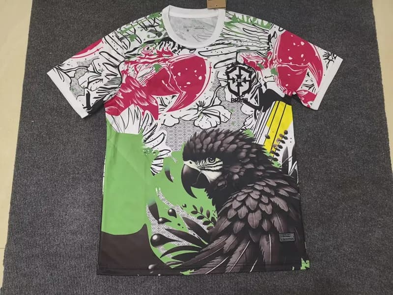 Nike Brazil National Team Jersey Parrot Graphic Print