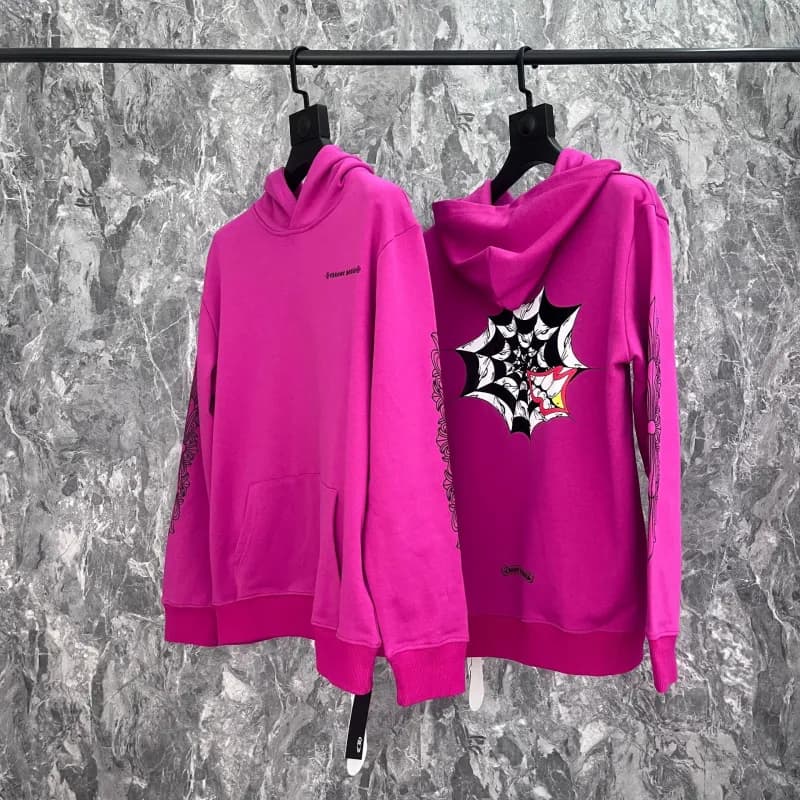 Chrome Hearts Hooded Sweatshirt Cross Logo Embroidery — 7038紫色