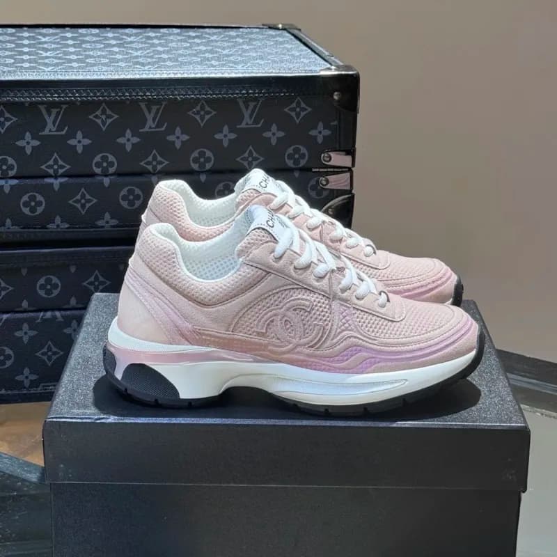 Chanel Sneaker Pink Mesh with CC Logo