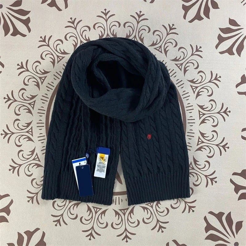 Polo Ralph Lauren Cable Knit Scarf Classic Cable — B10黑色