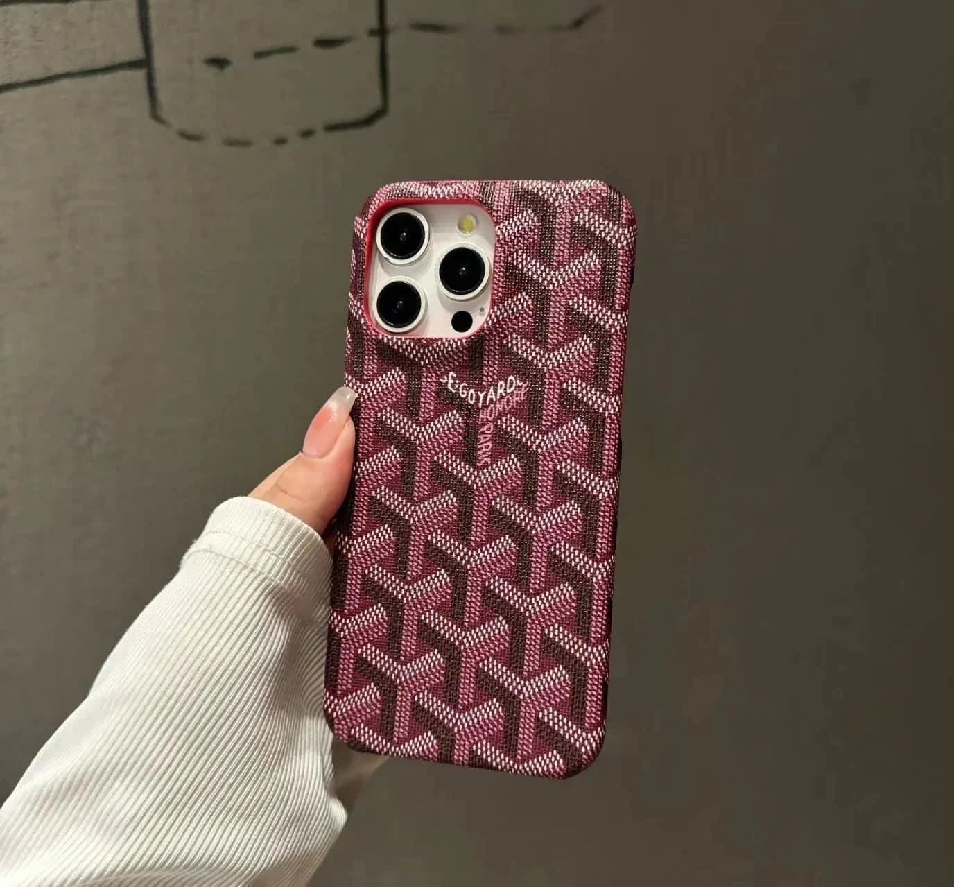 Goyard Phone Case Chevron Canvas — 1