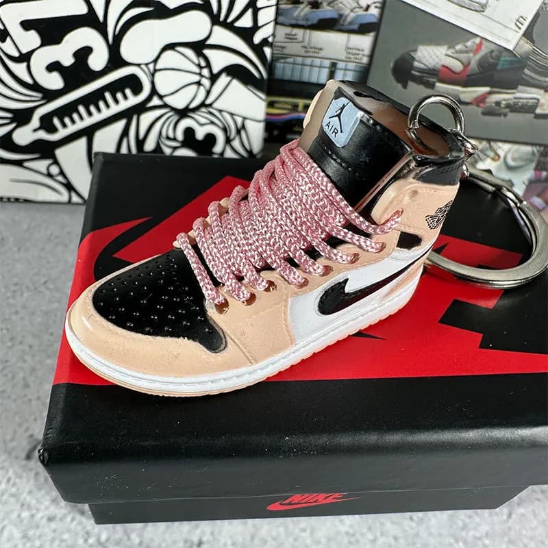 Air Jordan 1 High Miniature Keychain — 78.milk tea powder + box