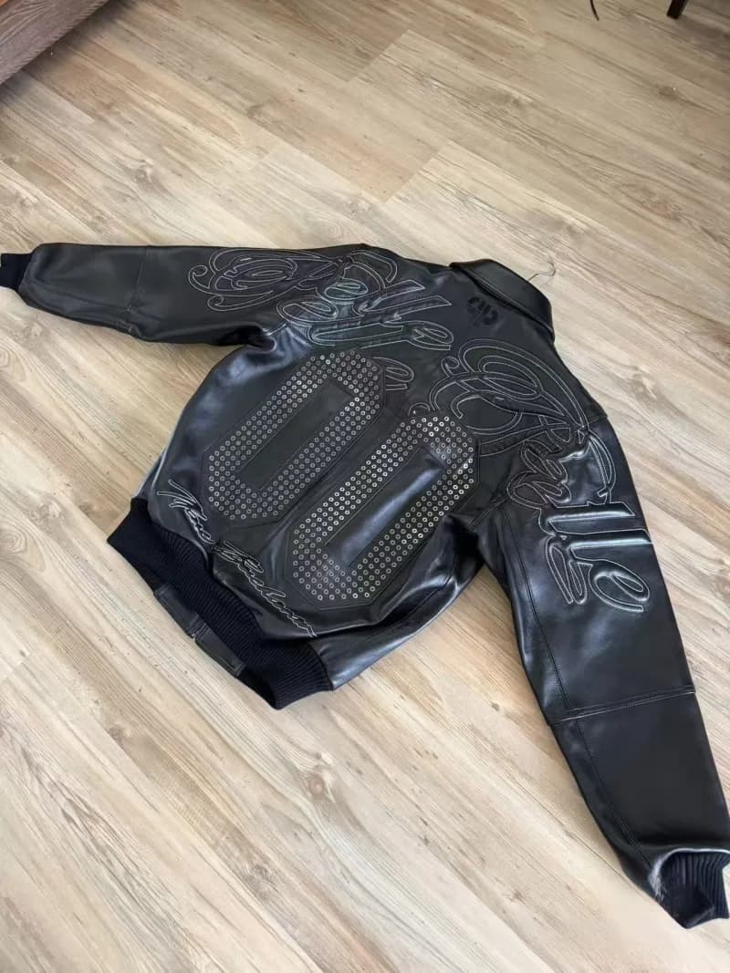 Chrome Hearts Bomber Jacket Embroidered Logo with Studs