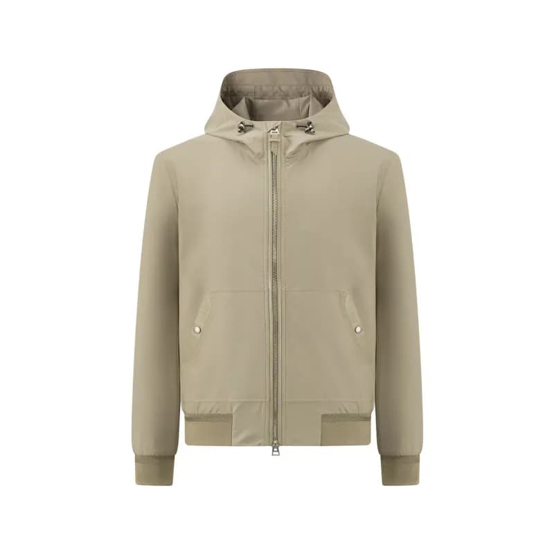 Stone Island Hooded Zip-Up Jacket Light Beige