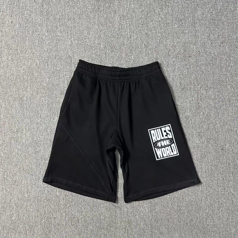 Travis Scott Graphic Shorts Pink Script Logo — 802黑色