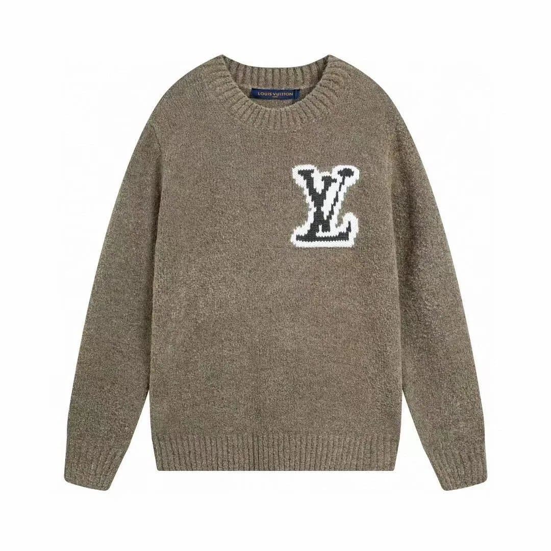 Louis Vuitton LV Monogram Knit Sweater Intarsia Logo