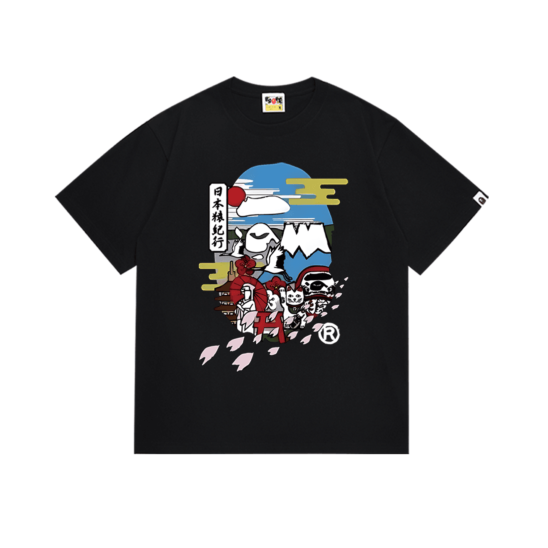 BAPE Graphic T-Shirt Japan Travel Illustration