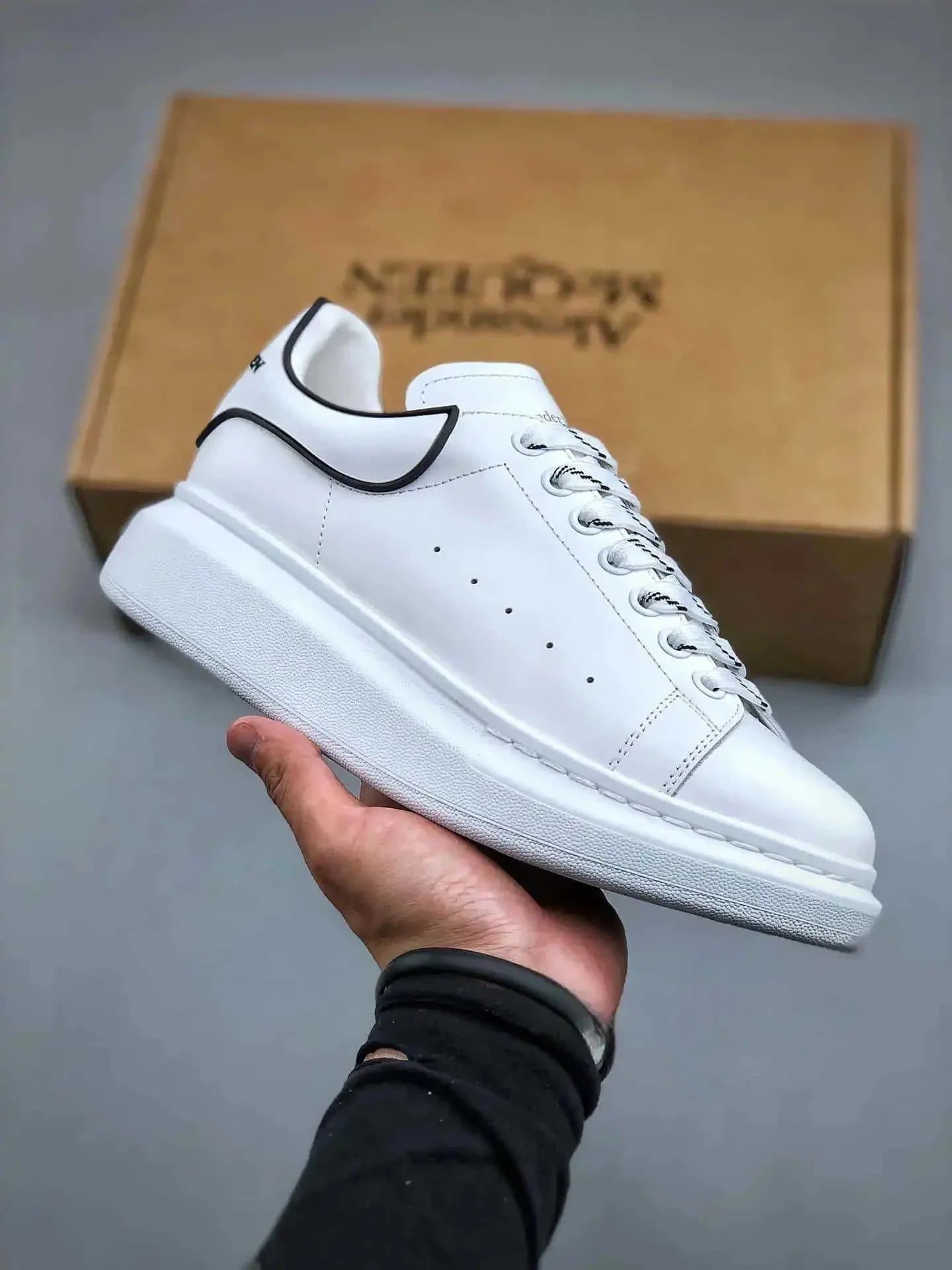 Alexander McQueen Sneaker White with Black Trim