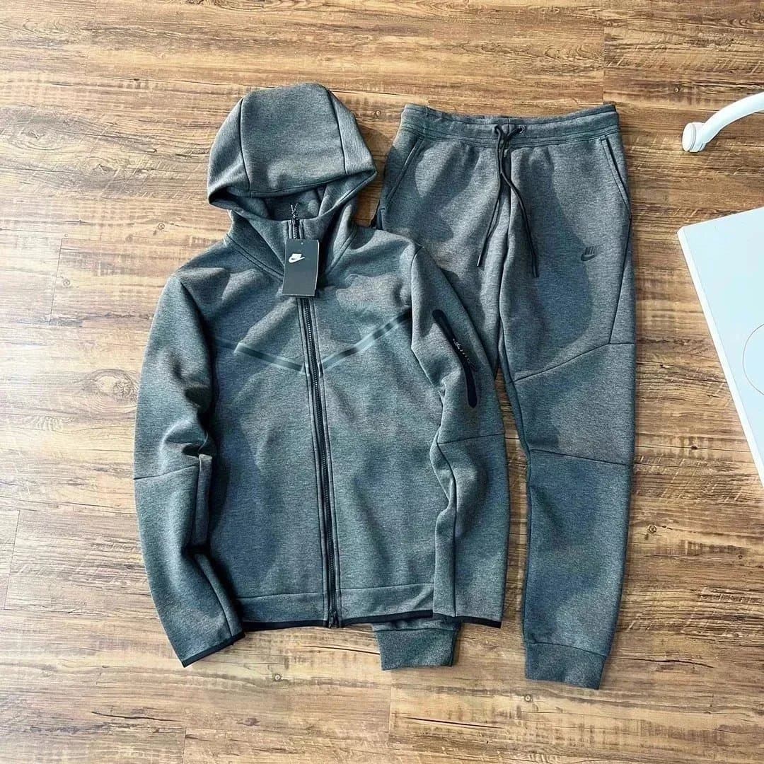 Nike Tech Fleece Hoodie and Joggers Heather Grey