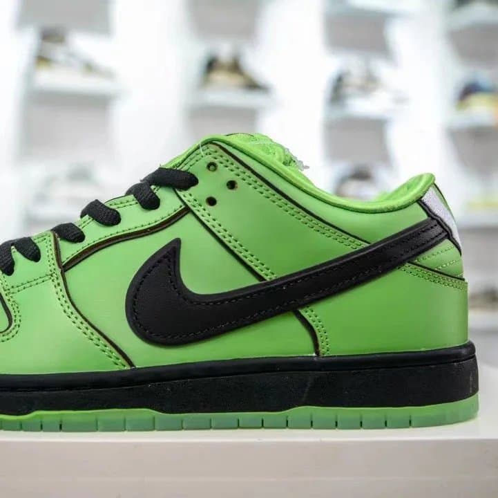 Nike Dunk Low Pink Orange — Green Powerpuff Girls