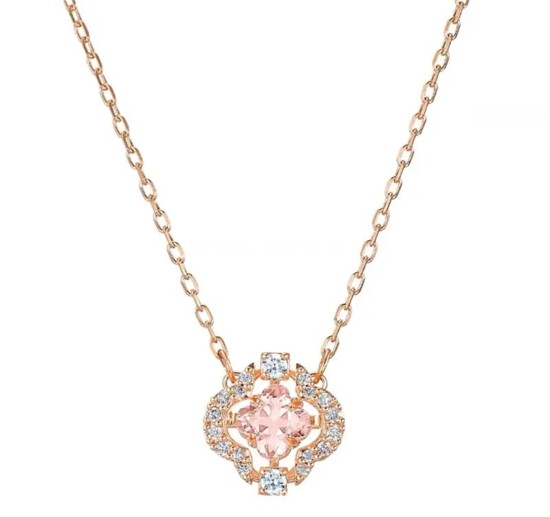 Van Cleef & Arpels Alhambra Pendant Morganite and Diamonds