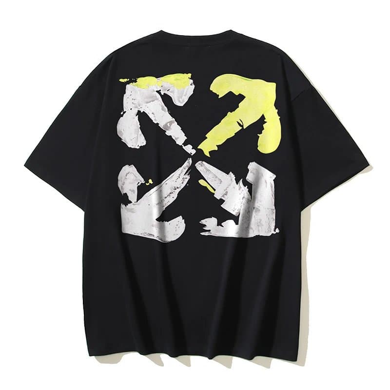 Off-White Graphic Tee Abstract Print — ym1118黑色