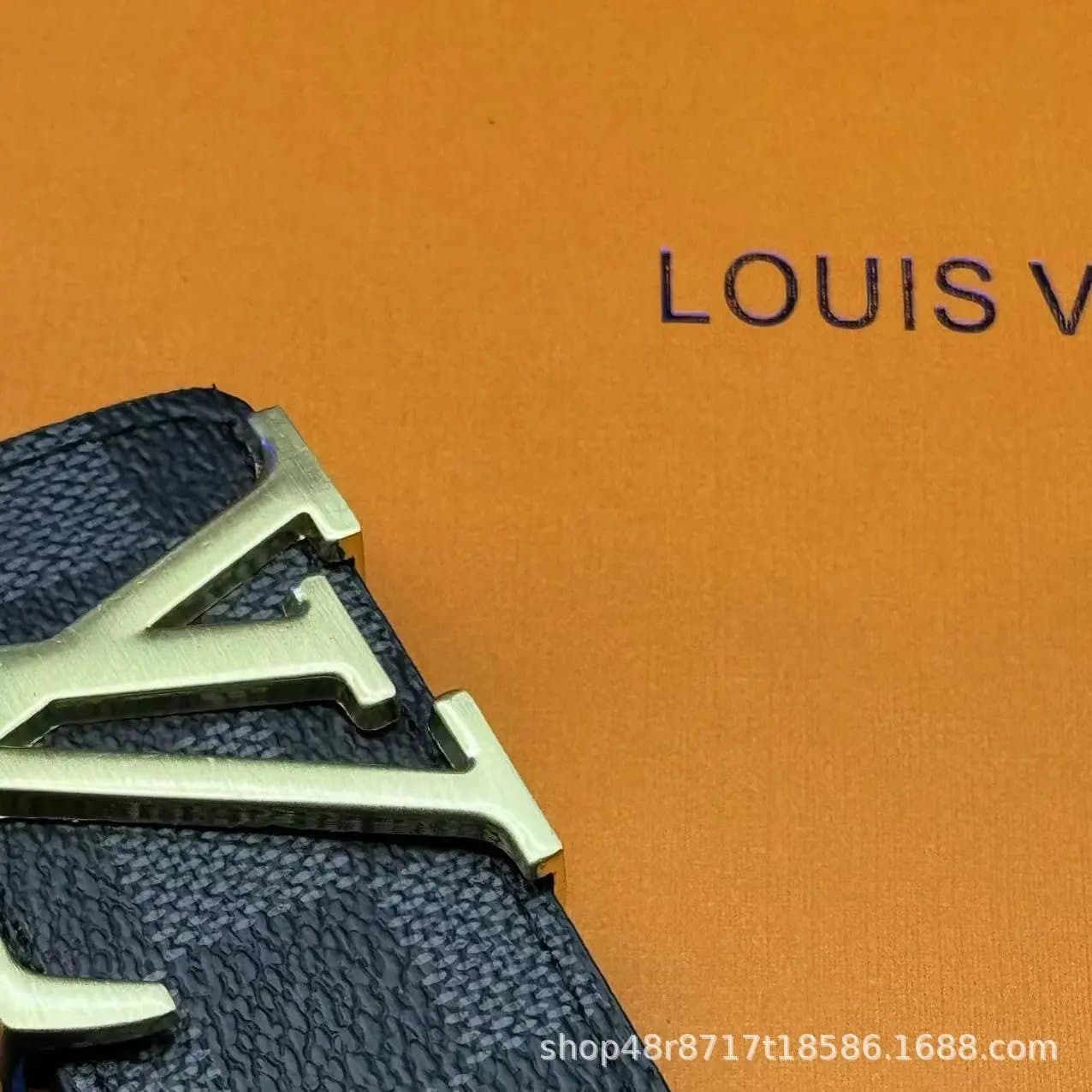 Louis Vuitton LV Belt Monogram Eclipse — 黑格 金扣