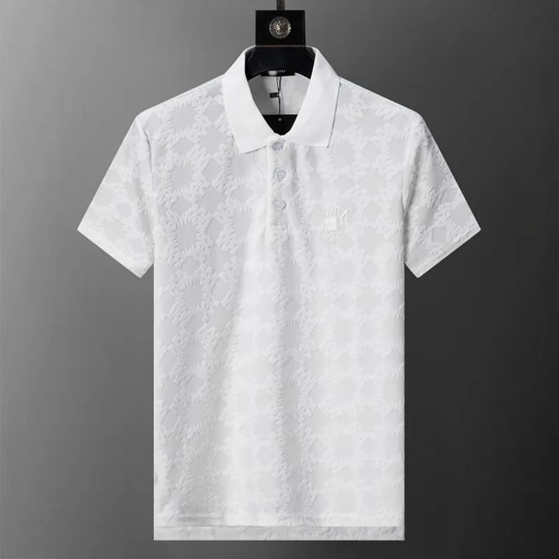 Moncler Polo Shirt Logo Patch — 30137 white