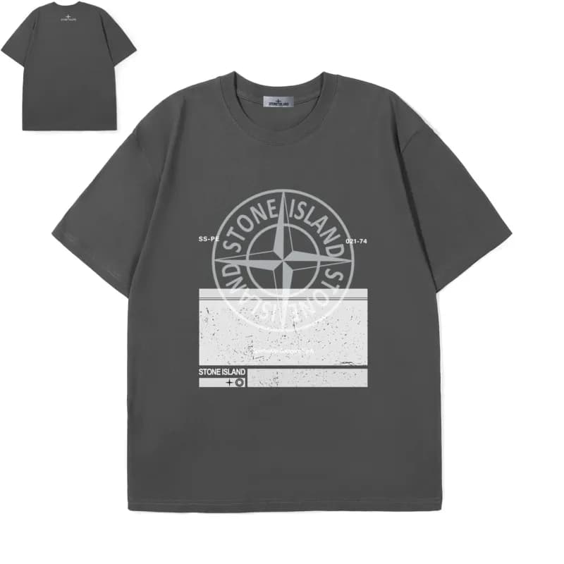 Stone Island Graphic T-Shirt Compass Logo Print