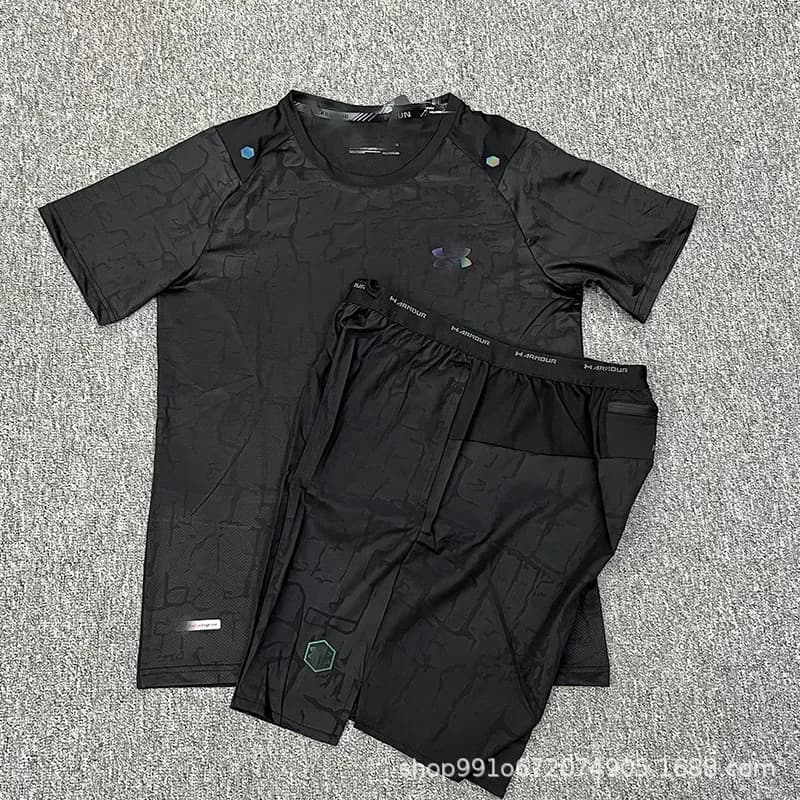 Under Armour HeatGear Performance Set Black Camo Print