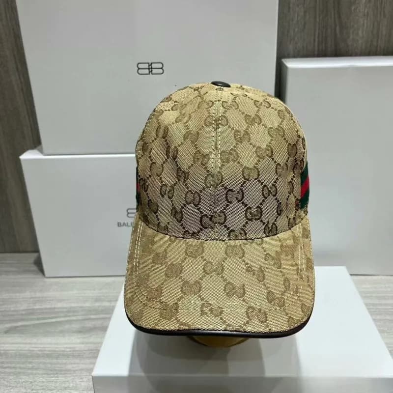Gucci Baseball Cap GG Monogram — 卡其色【不含礼盒】