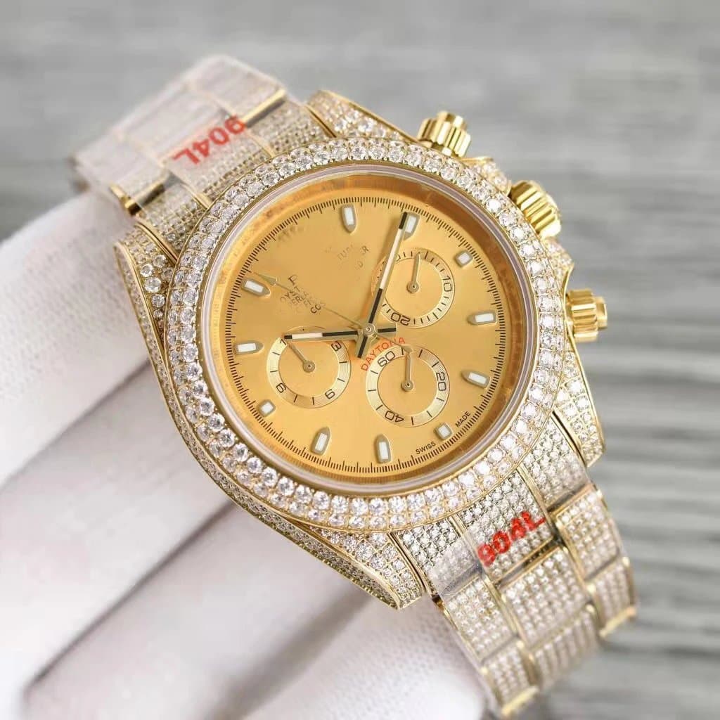 Rolex Daytona Chronograph Ice Cube Diamond Bezel & Bracelet