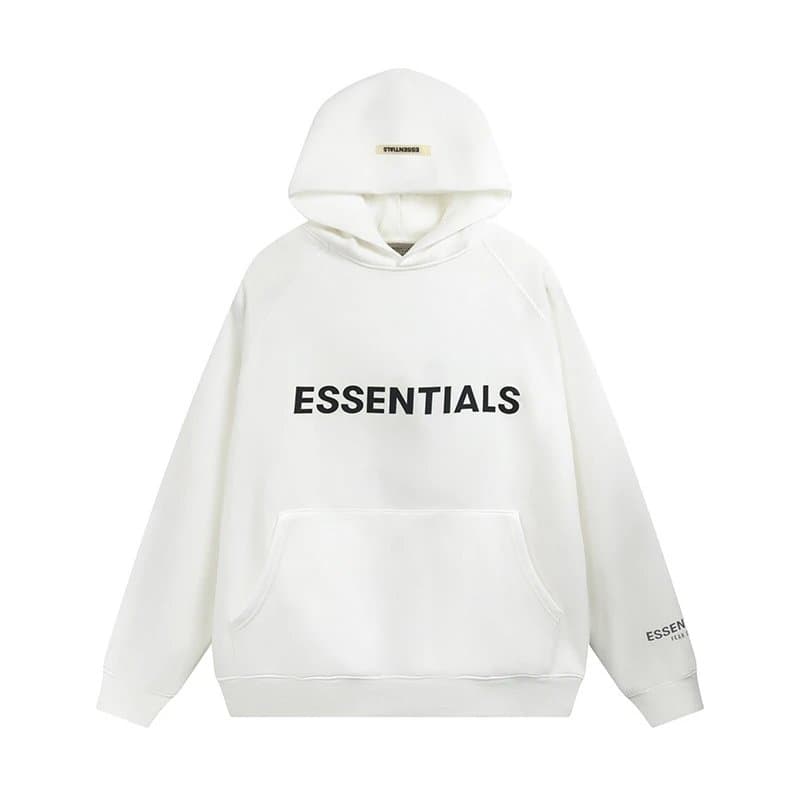 Fear of God Essentials Logo Hoodie Oversized — 白色连帽