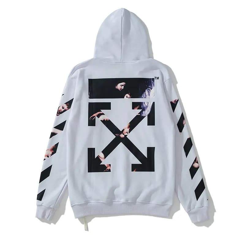 Off-White Arrow Hoodie Painted Arrows — 837 white