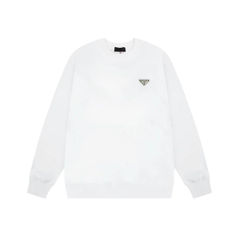 Prada Cotton Sweatshirt Mini Triangle Logo