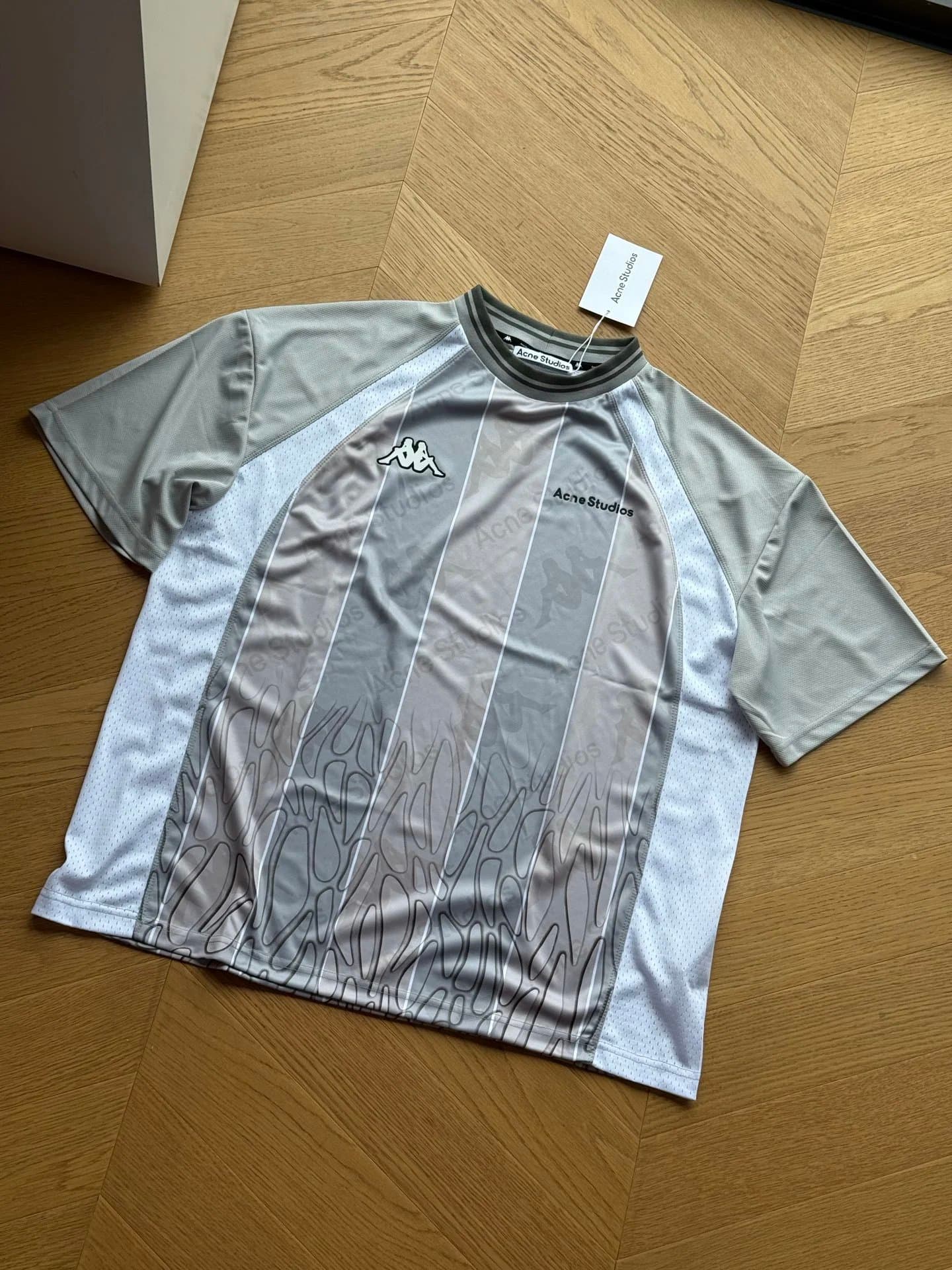 Acne Studios Mesh Panel Tee Flame Print
