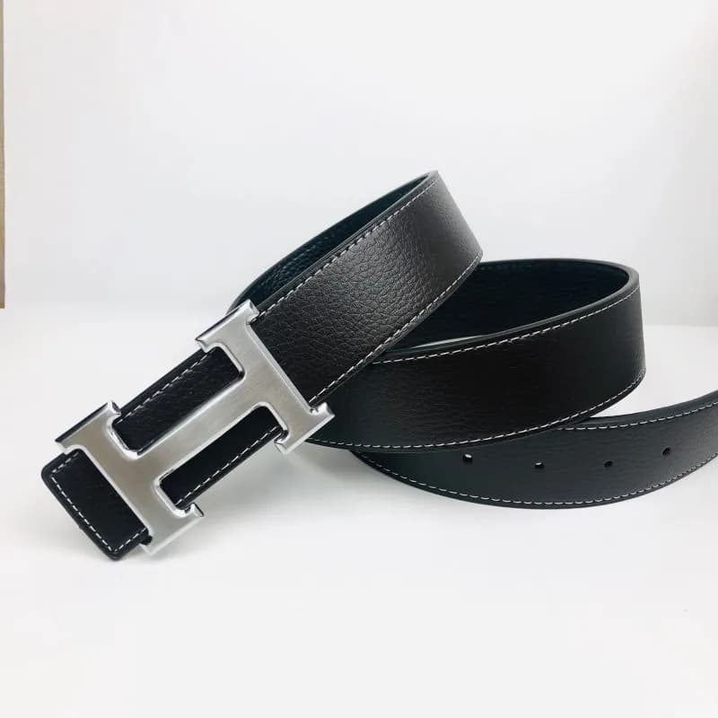Burberry TB Logo Belt Checkered Leather — sliver coffee