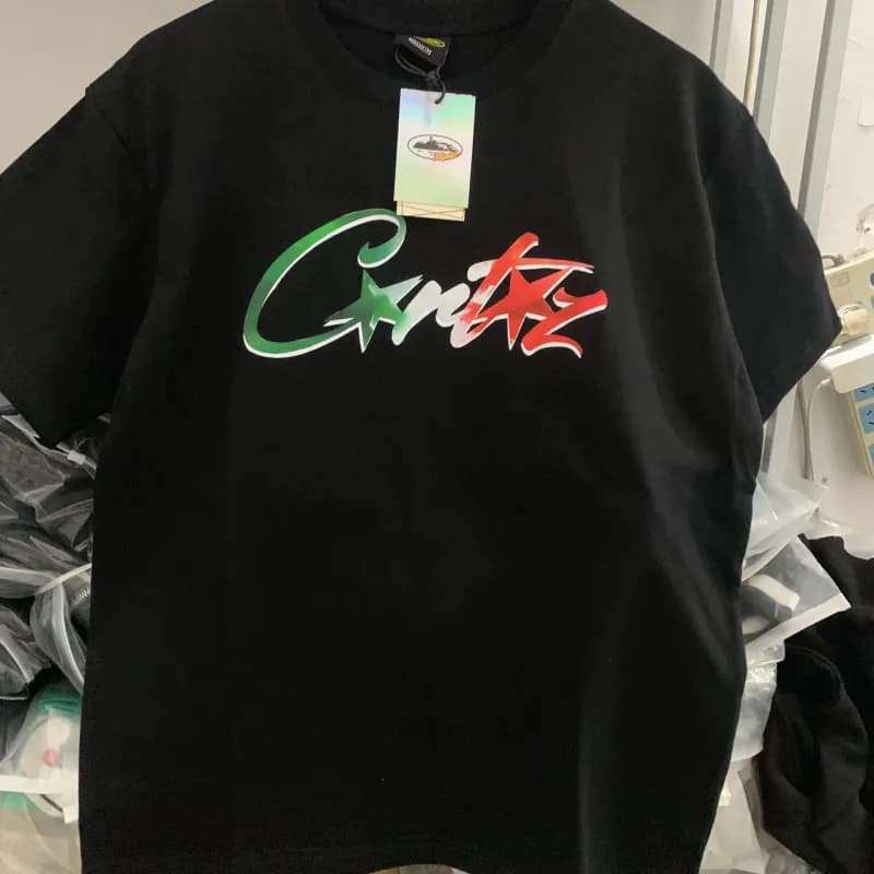 Logo Tee Corteiz Script — 002款式黑色
