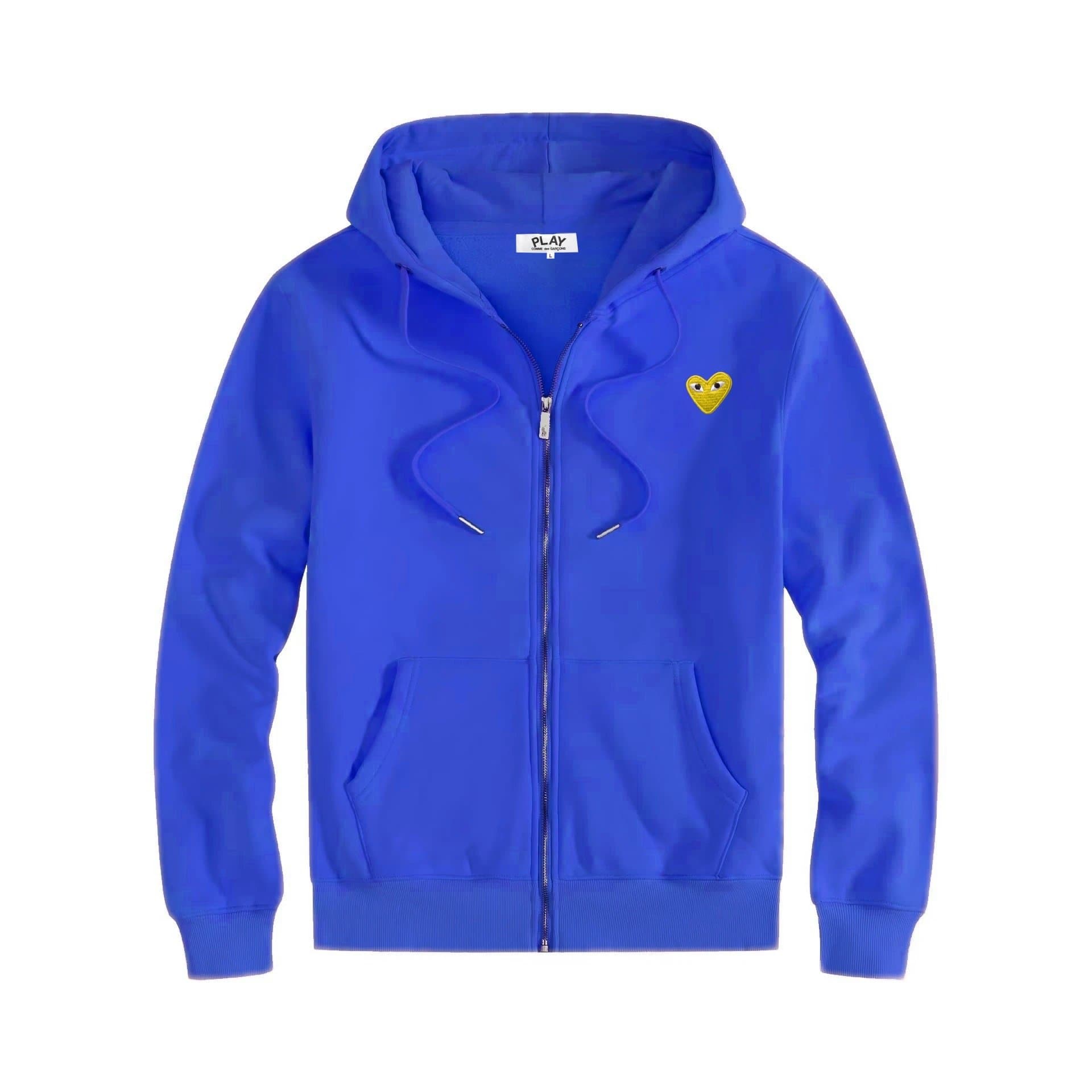 Comme des Garçons Jogger Heart Logo — 拉链蓝色金眼