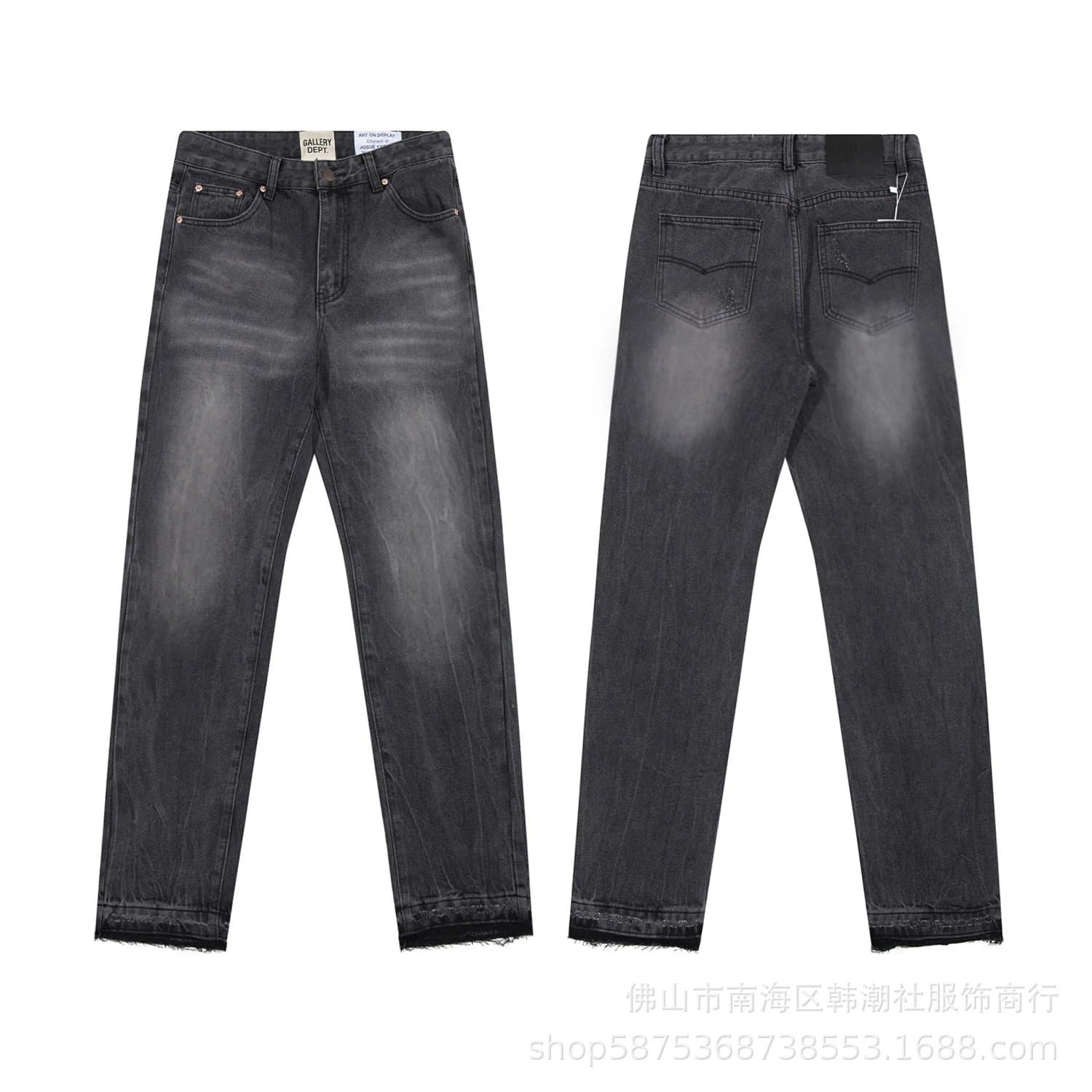 Gallery Dept. Straight Fit Jeans Washed Black