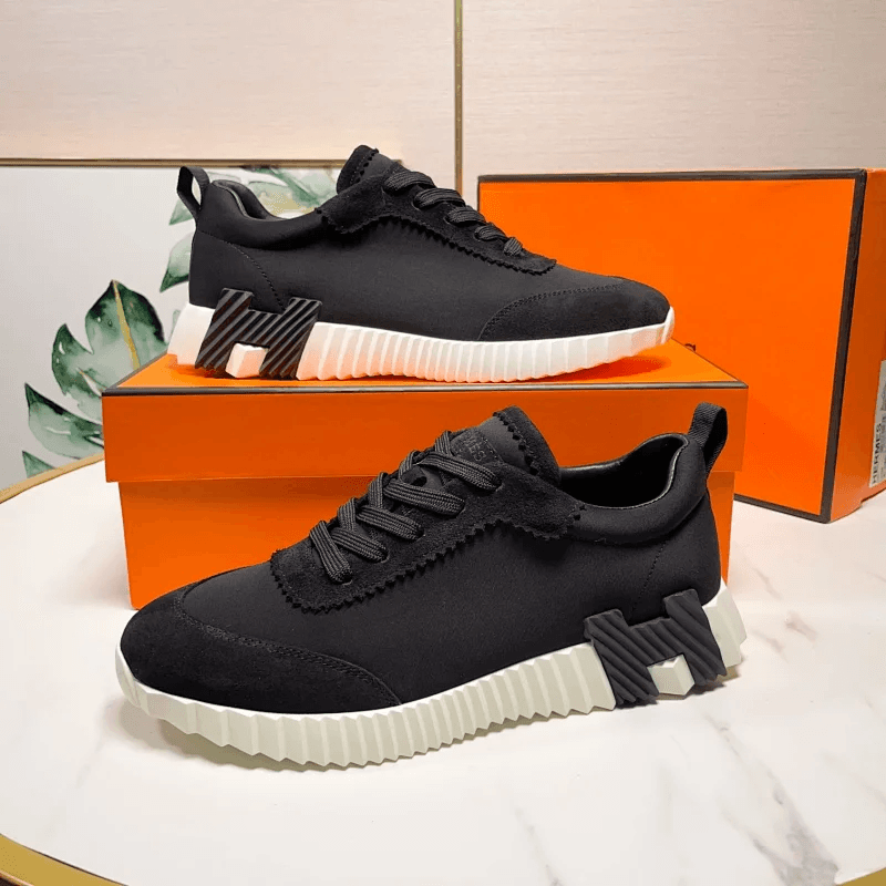 Hermès H-Stripes Sneaker Black and White