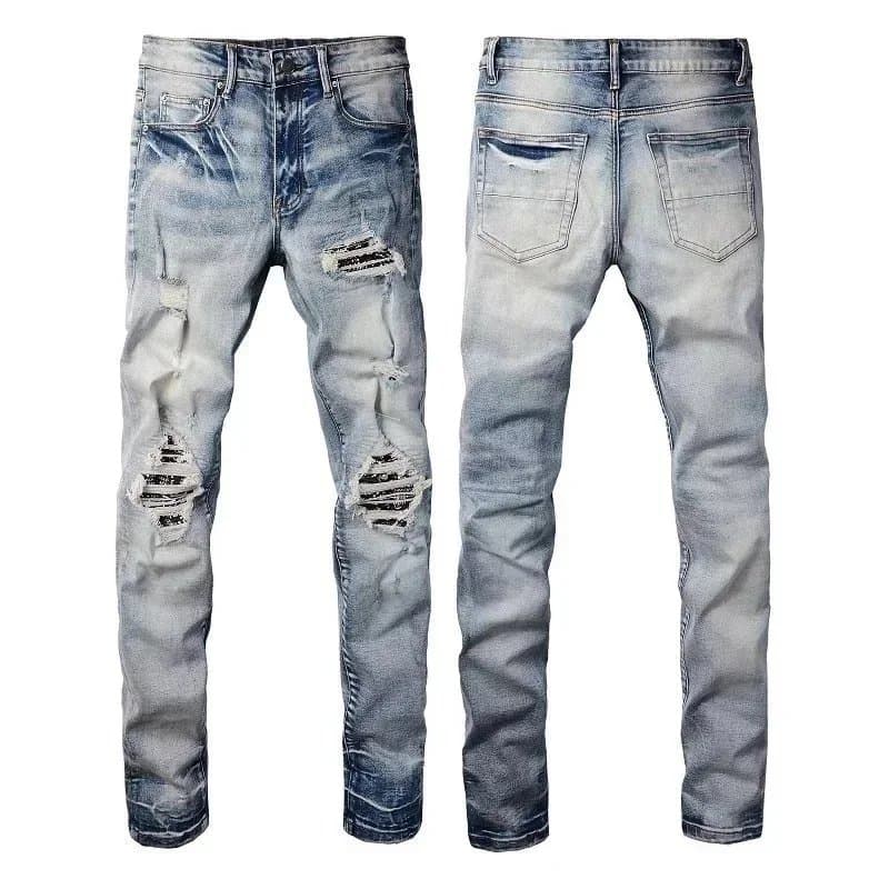 Levi's Slim Fit Jeans Distressed Acid Wash