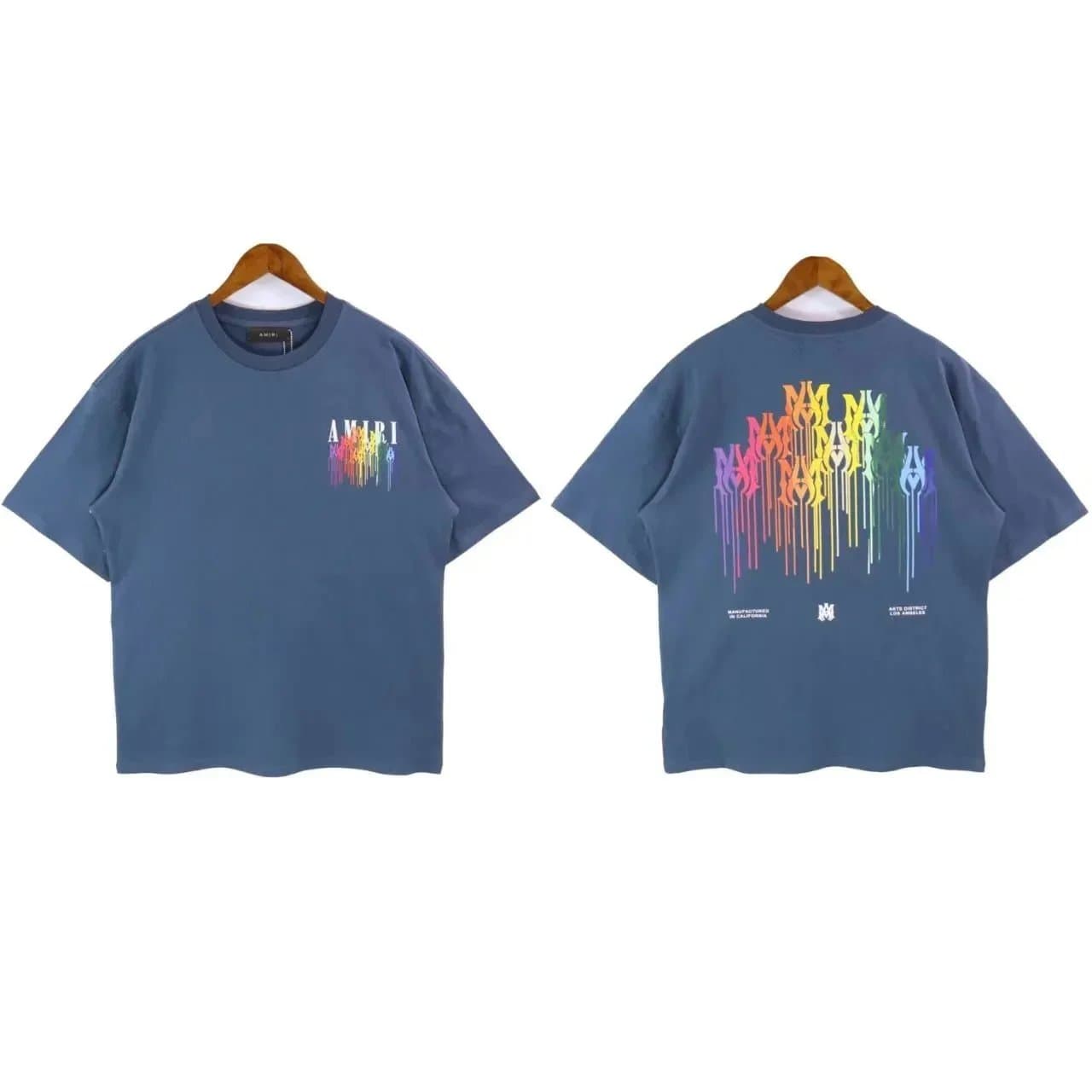 Off-White T-Shirt Rainbow Drip Logo — 23