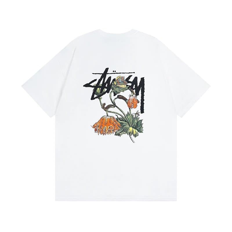 Stüssy Logo Tee Dripping Logo — 876白