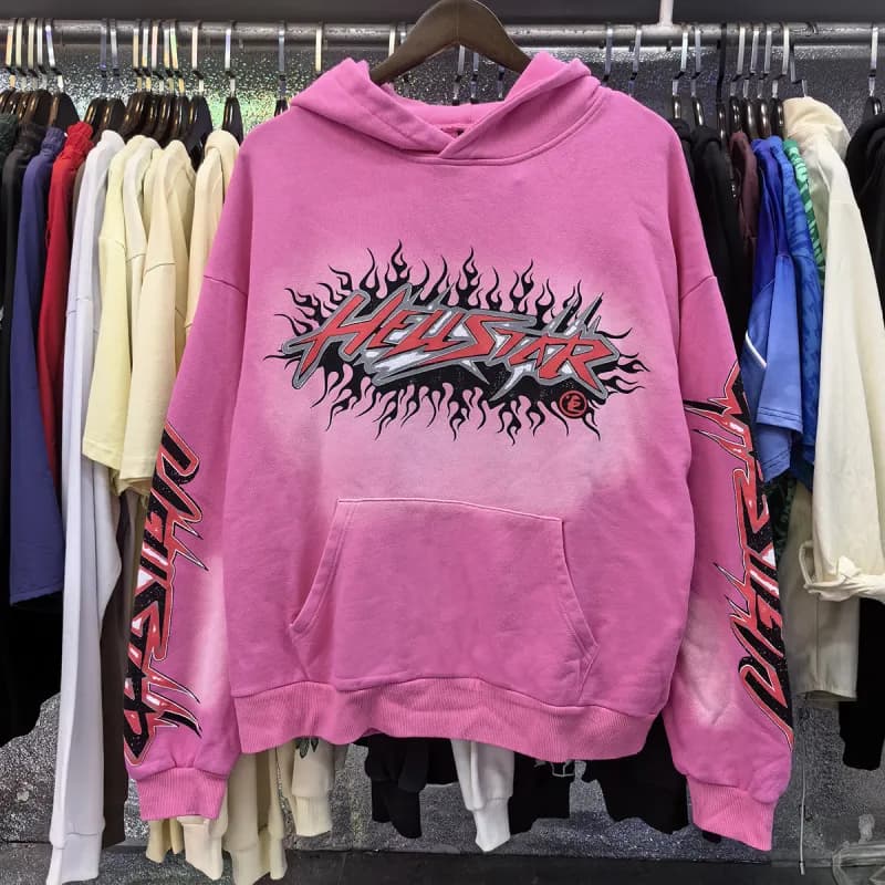 Hellstar Hooded Sweatshirt Flame Graphic