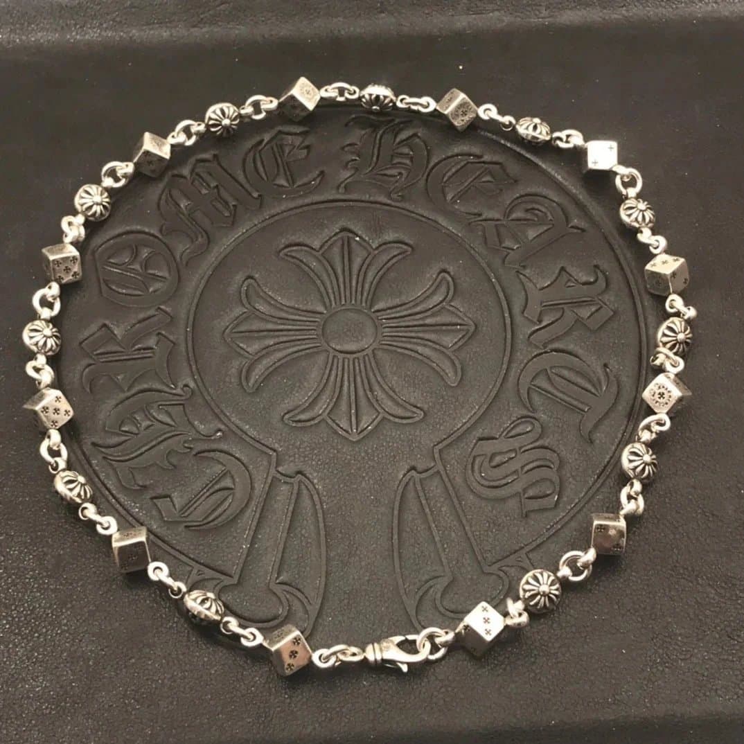 Chrome Hearts Dice Chain Bracelet Cross & Dice